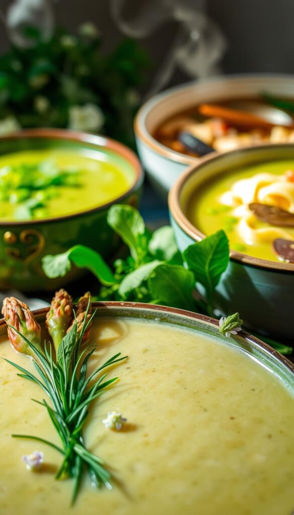 Flavorful spring soups with fresh herbs
