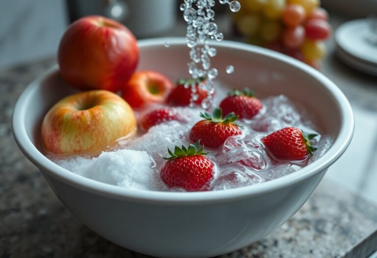 how to wash fruit with baking soda